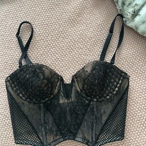 Victoria's Secret Black Lace Bustier